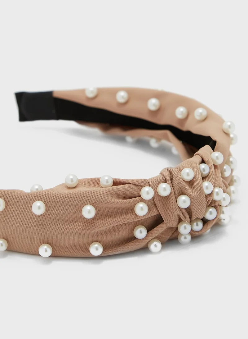 ELLA Pearl Knotted Headband
