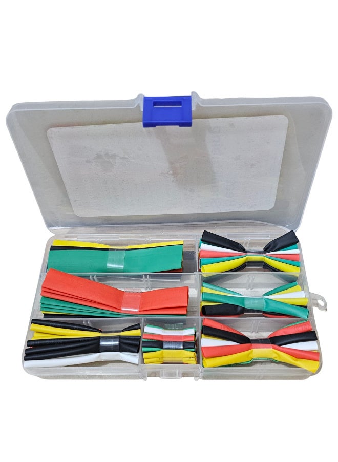 Heat shrink tubing for electrical wire insulation; heat shrinkable electrical insulation; insulated cable wrapping tubing; 2:1 shrink ratio; 5 colors; 7 sizes - Image 1