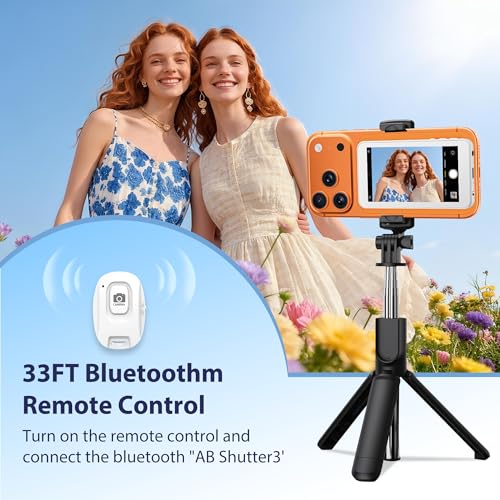 VOGBY Vlog Selfie Monitor Screen for iPhone 17 Series & Android,Built-in Speaker,Wireless & Wired Magnetic 4K/1080P Phone Back Camera Monitor with Remote Control for Live Stream TikTok (White) - Image 5