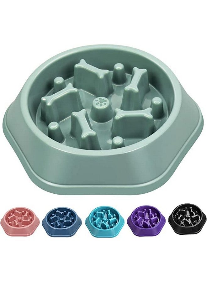 Anti-Chocking Slow Feeding Dog Bowl, Interactive Bloat Stop Bowl Dishes Non-Slide Dog Lick Treat Bowl | Dog Puzzle Bowl (Green) - Image 1
