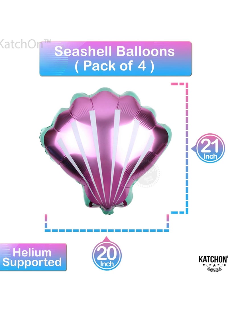 KATCHON Colorful Mermaid Balloons for Birthday Party Pack of 5 - Image 5
