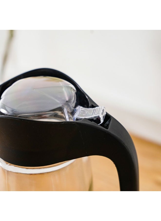 DANUBE HOME Danube Home Qlux Amfora Oval Pitcher 1600Ml Stylish And Durable Glass Pitcher Ideal For Serving Water Juices Or Beverages Perfect For Home Parties Or Special Occasions Black 15x10x29Cm  - Image 3