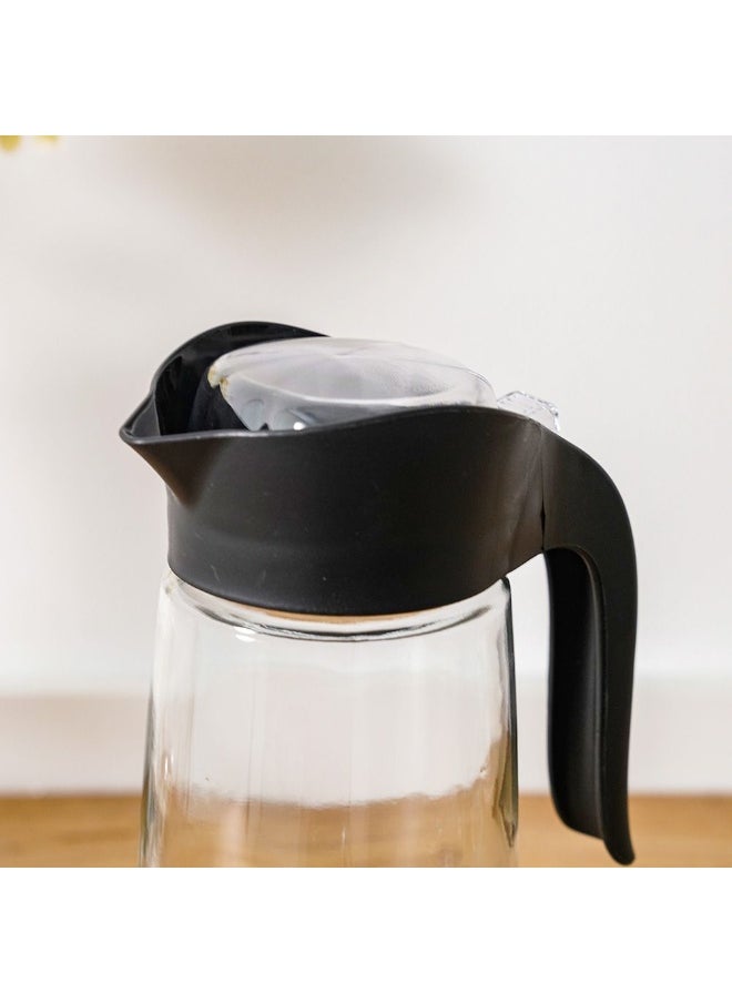 DANUBE HOME Danube Home Qlux Amfora Oval Pitcher 1600Ml Stylish And Durable Glass Pitcher Ideal For Serving Water Juices Or Beverages Perfect For Home Parties Or Special Occasions Black 15x10x29Cm  - Image 2
