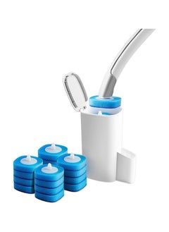 SKY-TOUCH فرشاة تنظيف وعاء المرحاض برأس فرشاة disposable مع 16 عبوة إضافية وعصا ذائبة بديل إسفنجة فرشاة تنعيم للحمام  - Image 1