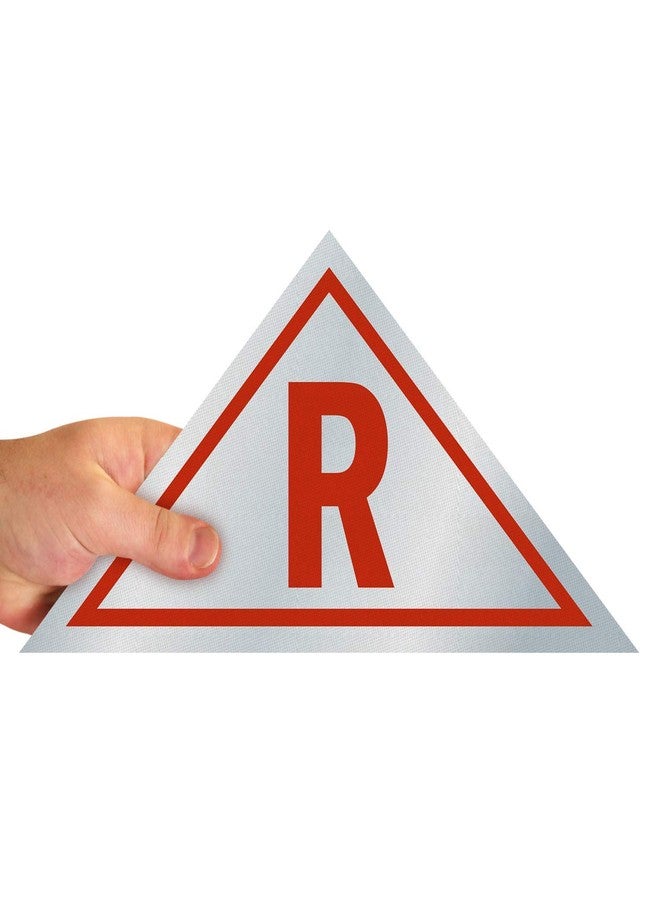 SmartSign 6 x 12 inch New Jersey Roof Truss - R Label with Adhesive Backing, 3M Engineer Grade Reflective Laminated Vinyl - Image 1