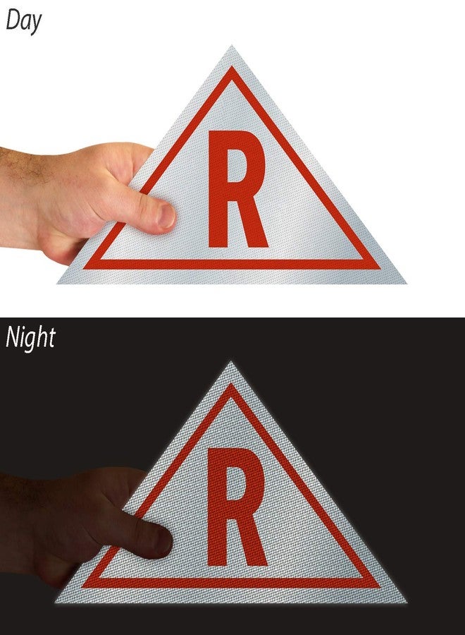 SmartSign 6 x 12 inch New Jersey Roof Truss - R Label with Adhesive Backing, 3M Engineer Grade Reflective Laminated Vinyl - Image 2