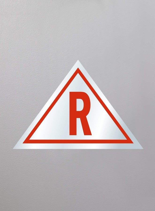 SmartSign 6 x 12 inch New Jersey Roof Truss - R Label with Adhesive Backing, 3M Engineer Grade Reflective Laminated Vinyl - Image 3