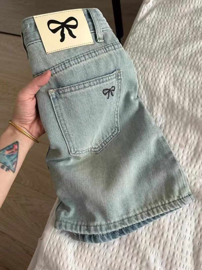 Plus Size Vintage American Style Denim Skirt Women'S Summer Chubby Girl Loose Slimming High Waist All-Match Hip A- Line Skirt - Image 5