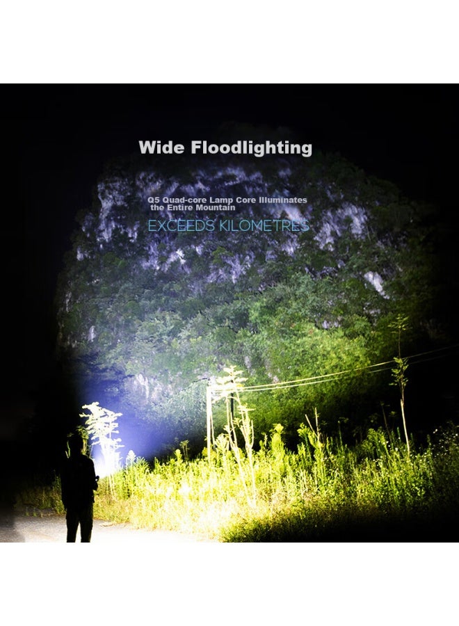 Smiling Shark 615 Flashlight, High Brightness Rechargeable Outdoor Ultra-bright Long-range Compact Mini Portable Led Household Usb Durable Light - Image 2