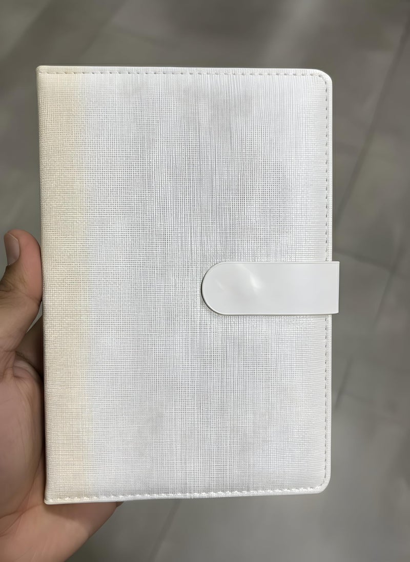 Schmick White Gradient A5 Journal Notebook Diary for Men Women Girls Boys | Office Journal Diary Notebook with Magnetic Flip Lock (200 Ruled Pages, 6 x 8.5 Inches, 80 GSM) (Gradient White) - Image 3
