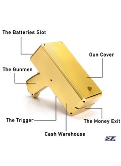 ELTRAZONE Handheld Money Gun Cash Shooter for Parties & Events | Fun Paper Toy for Celebrations, Photoshoots, and Themed Parties | Ideal for Birthdays, Weddings, Festivals, and Special Occasions | Unique Party Favor Gift Idea  - Image 2