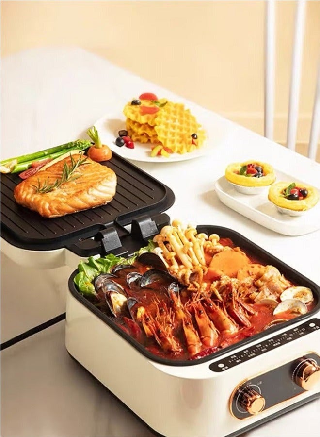 LAC آلة صنع الفطائر الكهربائية متعددة الوظائف، مقلاة منزلية، طنجرة ساخنة، مقلاة غير لاصقة - Image 1