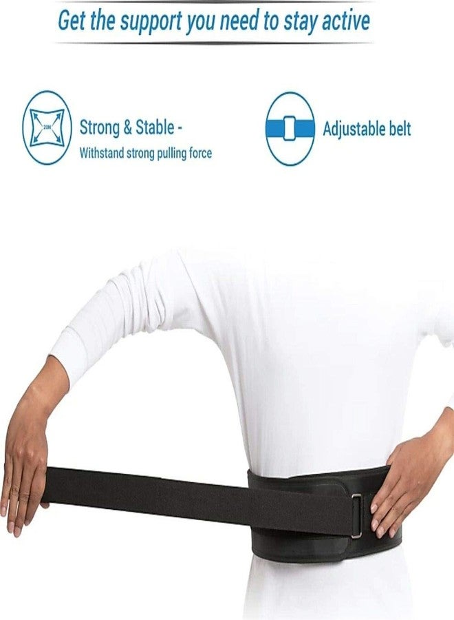 QUADA 4’’ Inch Wide Weightlifting Gym Belt Back Support & Abdomen Support Belt Gym Fitness Exercise Power Lifting Squat Gym Belt for Men and Women (Medium) Black - Image 3