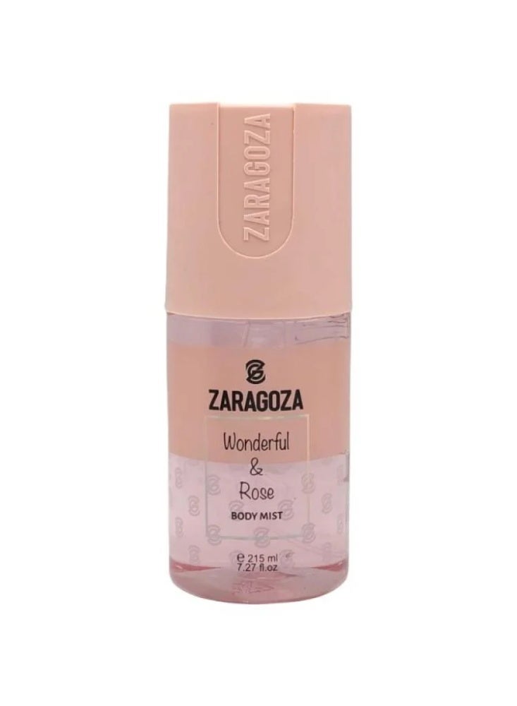 بخاخ معطر الجسم وندرفل روز للنساء - 215 مل