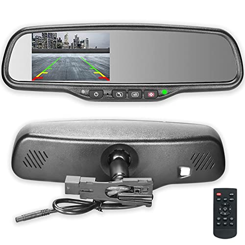 Master Tailgaters 10.5" OEM Rear View Mirror with 4.3" LCD Screen + OnStar Buttons for Existing Wiring | Rearview Universal Fit | Auto Adjusting Brightness LCD | Anti Glare | Full Mirror Replacement - Image 1