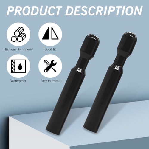 Flygun 2 PCS Car Door Lock Knobs, Waterproof Plastic Vehicle Pull Control Knob Post, Automotive Door Lock Pull Pin Replacement, Compatible with Ford F150 Explorer Taurus (Black) - Image 3