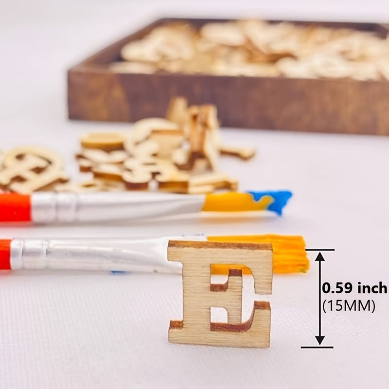 600 Pcs Unpainted Wooden Letters And Numbers Set 1 2 Inch Letters For Letter Boards Scrapbooking Crafts Card Making Party Decorations Home Decor Gift Wrapping Picture Frames Art Projects - Image 4