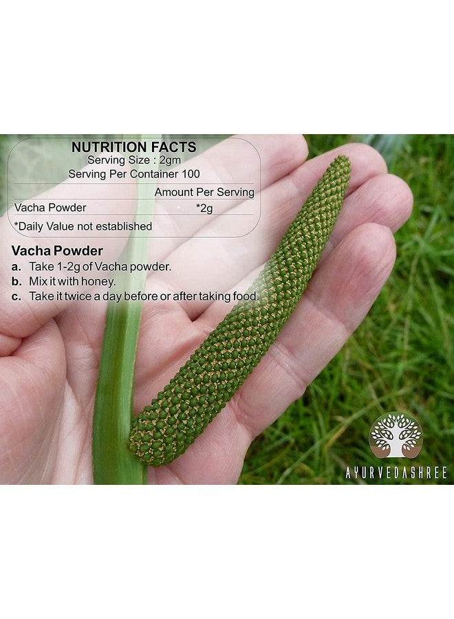 AYURVEDASHREE بودرة الكالاموس AYURVEDASHREE 50 جرام | بودرة فاشا | أكوروس كالاموس | عشب ذو رائحة عطرية عالية | يدعم المعدة | بودرة جذر أكوروس كالاموس | علم الأعلام | فاسامبو  - Image 3