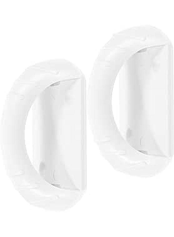 Nordic White Peel and Stick Cabinet Handles 2Pcs Modern Adhesive Drawer Pulls for Kitchen Bathroom - Image 1