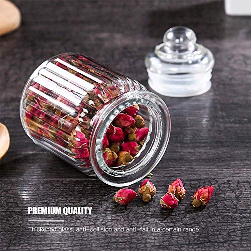 MARTVIA 3pcs 350ml Glass Jars with Lids Small Mason Jars Candy Cookie Coffee Tea Seeds Nuts Spice Jar Buffet Jar Decoration DIY Jars 7.5 cm Dia. x 13cm H - Image 5