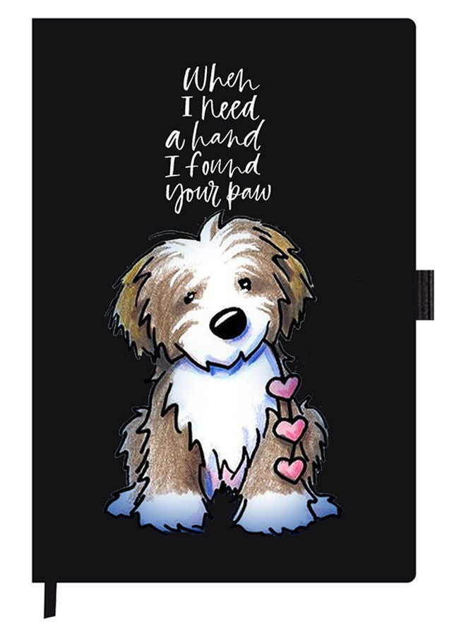 Theodor دفتر ملاحظات مصمم A5 سميك ذو غلاف أسود صلب "وجدت بصمتك" - Image 1