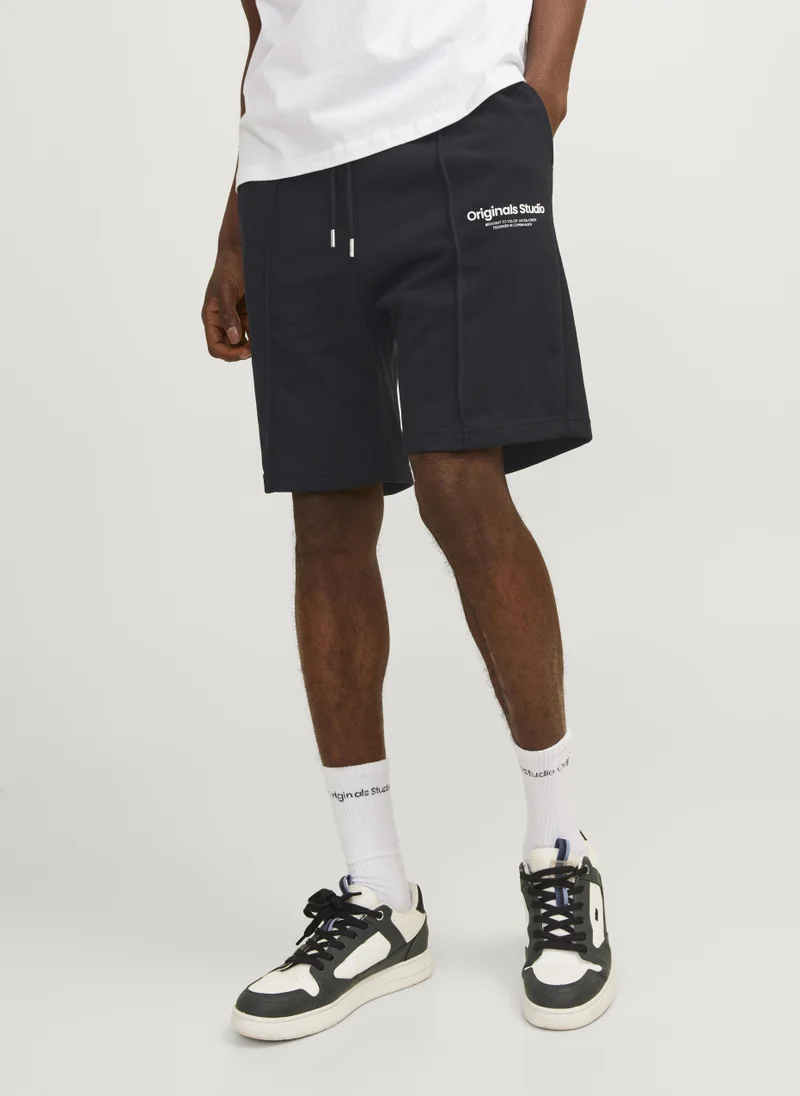 Casual Drawstring Sweat Shorts