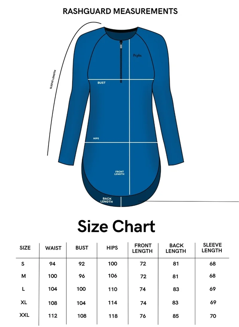 Pepla Mysterious Long Rashguard - Swimwear Top