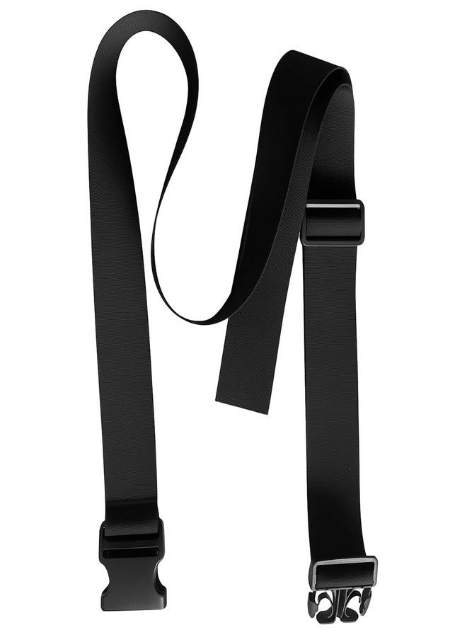 ZipSeven Wheelchair Seat Belt Safety Strap, 31"-75" Adjustable 2" Wide Anti-Fall Lap Restraint with Quick Release Buckle for Elderly, Obese & Disabled - Prevents Sliding or Leaning (Black, Extra Long) - Image 2