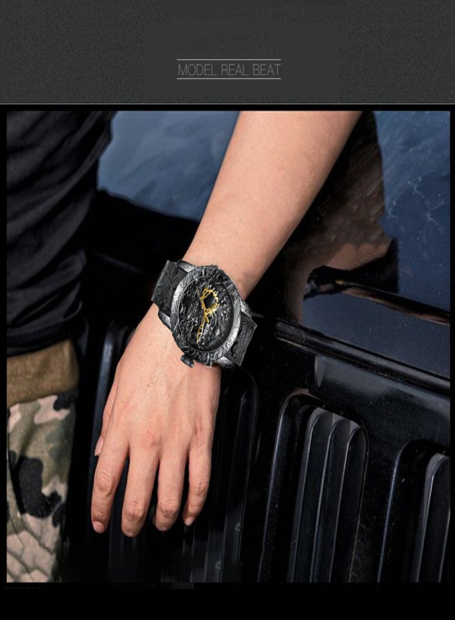 BIDEN Fashion Watch Trend Multi-functional Business Men's Watches Black - Image 2