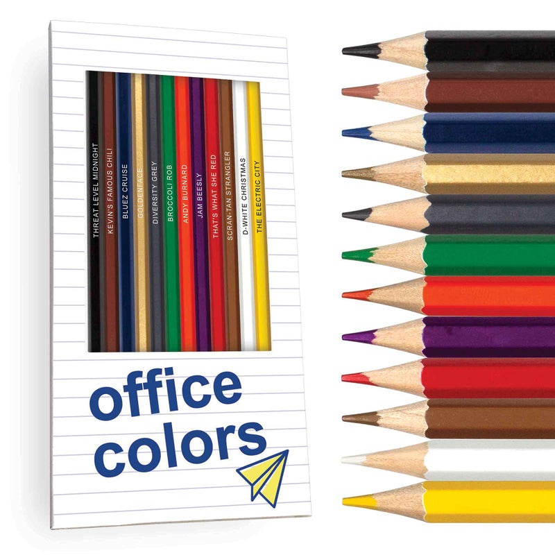 Pun Labs The Office TV ShowInspired Colored Pencil Set 12 Parody Pencils for Fans FoilStamped Quotes from The Office Funny Humor Supplies Assorted Colors Ideal for Collectors Artists - Image 2