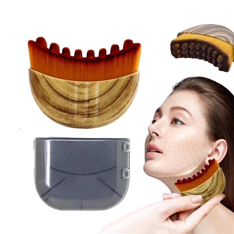 sprsum Lymphatic Contour Face Brushï¼ŒLymphatic Drainage Brushï¼ŒLymphatic Drainage Massagerï¼ŒGuasha Brush for Faceï¼ŒSuper Soft Drainage Massager for Puffiness,with Portable Case,Style A - Image 1