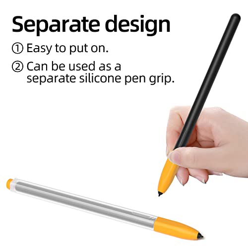 Joosko Compatible with Samsung Galaxy Tab S6 Lite S Pen Case, Translucent Silicone Non-Slip Cover for Galaxy Tab S6 Lite S Pen (Yellow) - Image 5