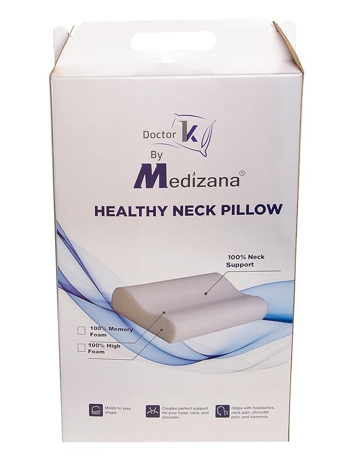 Medizana Healthy Neck Pillow Memory Foam Sleeping Pillow Memory Foam Black Medisana Full - Image 1