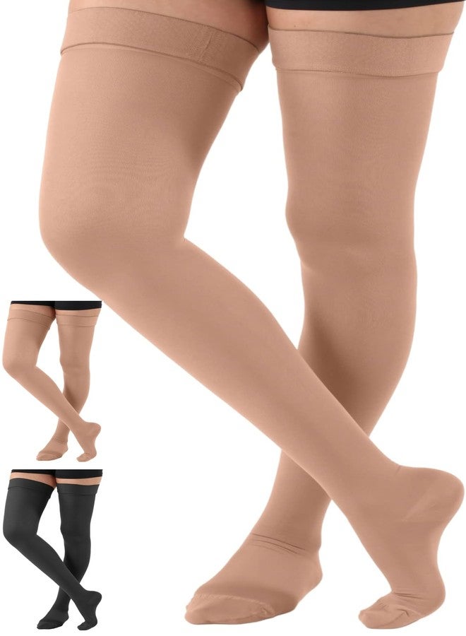 ABSOLUTE SUPPORT Support Hose For Women & Men, 20-30mmHg, A203SW - Image 1