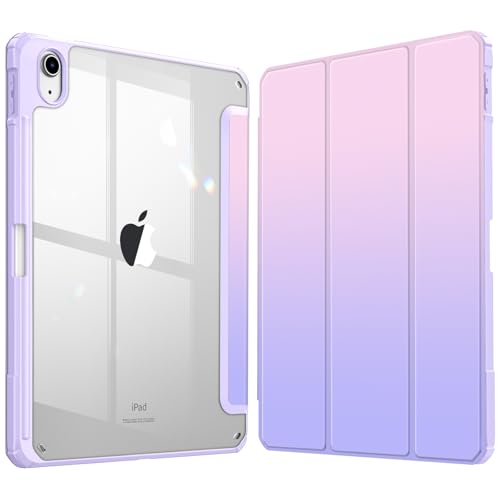Fintie Hybrid Slim Case for iPad (A16) 11th Generation 11 Inch (2025), iPad 10th Generation 10.9 Inch (2022) - Shockproof Cover with Clear Transparent Back Shell & Pencil Holder, Fantasy Ombre - Image 1