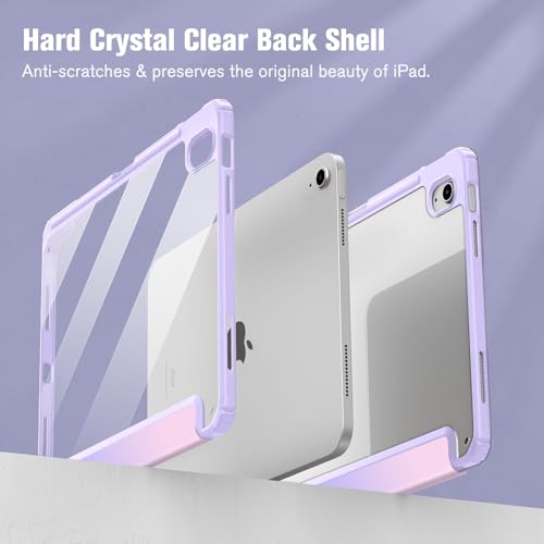 Fintie Hybrid Slim Case for iPad (A16) 11th Generation 11 Inch (2025), iPad 10th Generation 10.9 Inch (2022) - Shockproof Cover with Clear Transparent Back Shell & Pencil Holder, Fantasy Ombre - Image 4