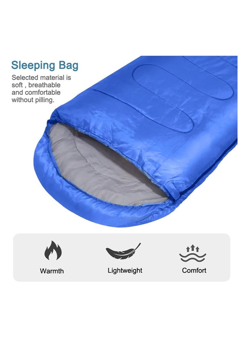 تابيت كيس النوم المغطاة ، كيس النوم الدافئ المحمول 3 الموسم ، أكياس النوم الخفيفة الوزن في الهواء الطلق للمشي لمسافات طويلة للعائلة ، التخييم (0.95KG ، الأخضر) - Image 2