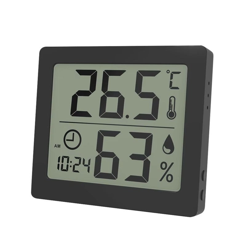 Digital Thermometer 7.7*7*1.28cm Accurate Climate Monitoring Humidity Monitor - Compact Design For Easy Placement Indoor Sensor For Baby Room Home Use - Image 1
