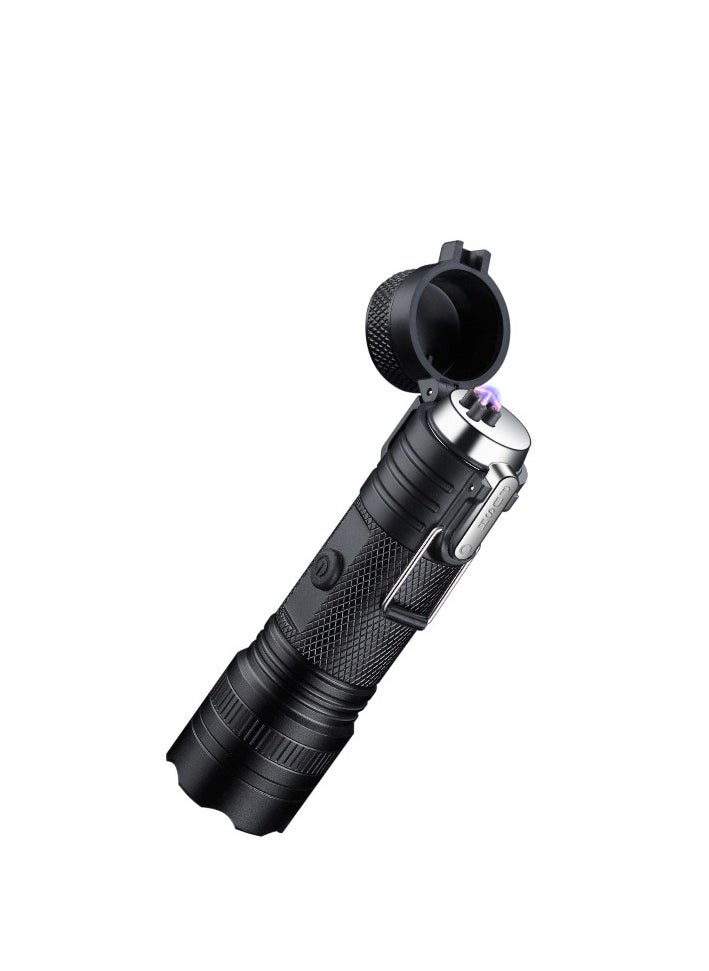 Generic - Electric Lighter with Flashlight, 2 in 1 USB Rechargeable Lighter with Mini Torch, Waterproof Windproof Flameless Lighter - Image 1