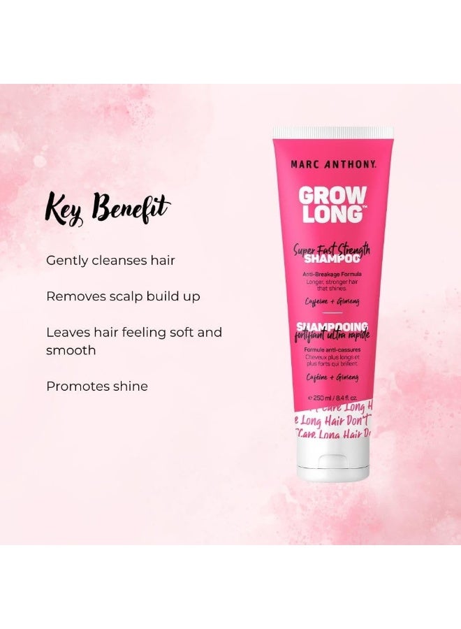 Marc Anthony Strengthening Grow Long Super Fast Strength Shampoo 250ml — Strengthens & Supports Hair Growth - Image 2