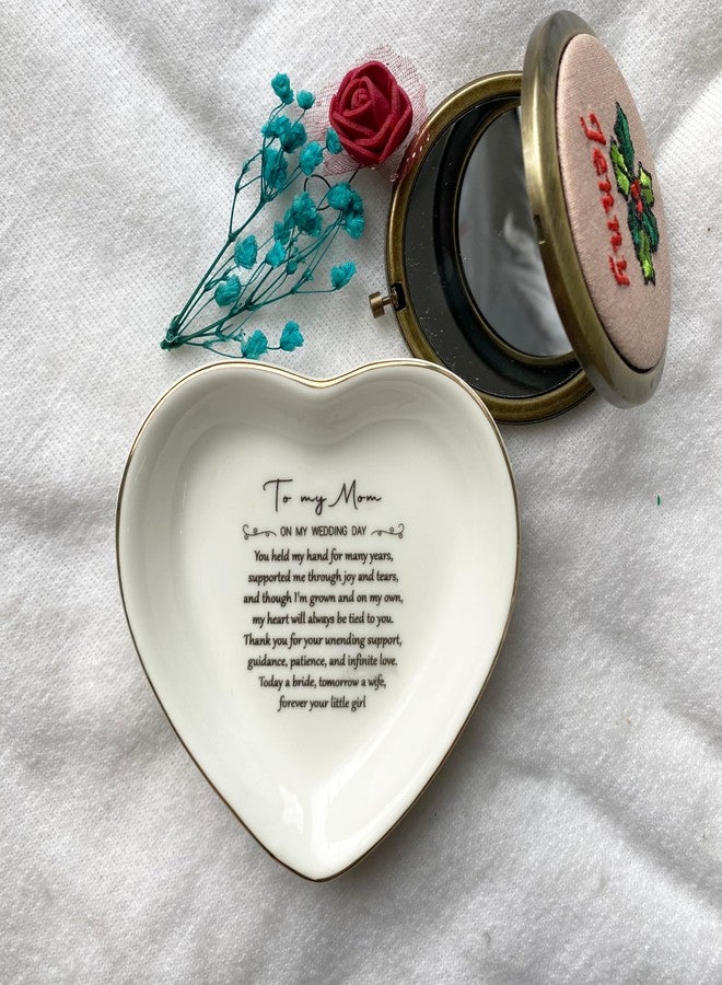 BAT TRANG Ceramic Ring Dish, Mother Of The Bride Gifts From Bride,To My Mom On My Wedding Day Jewelry Dish, Gifts For Mom, Mother Gifts From Daughter, Gift for Mom, Wedding Gifts (Wedding) - Image 2