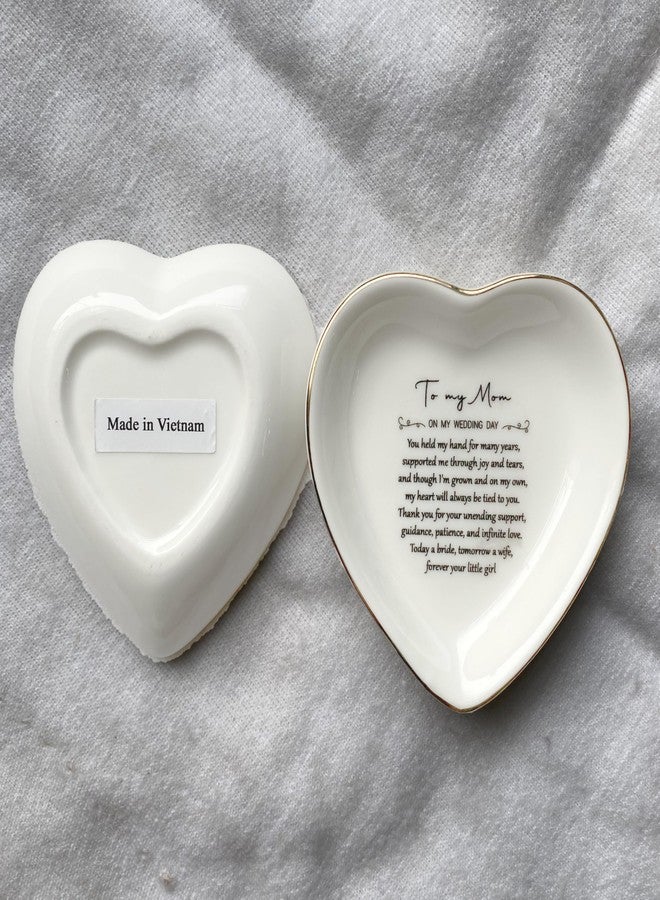 BAT TRANG Ceramic Ring Dish, Mother Of The Bride Gifts From Bride,To My Mom On My Wedding Day Jewelry Dish, Gifts For Mom, Mother Gifts From Daughter, Gift for Mom, Wedding Gifts (Wedding) - Image 4