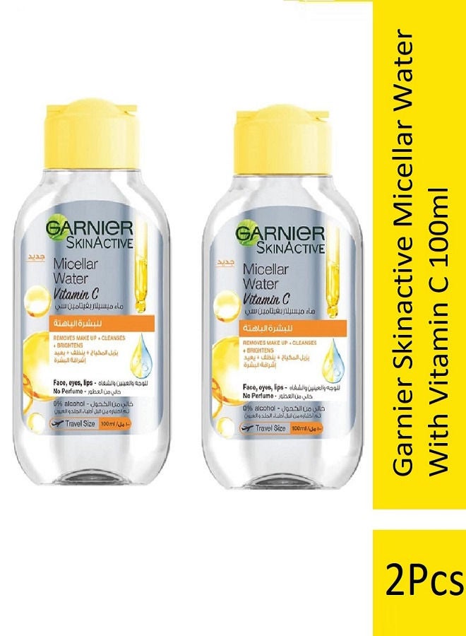 garnier 2 Pieces Skinactive Micellar Water With Vitamin C 100ml - Image 1
