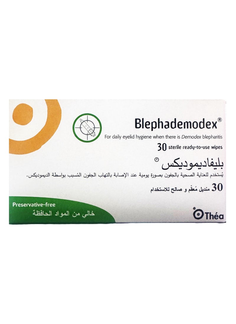 Thea Blephademodex Eyelid Wipes, 30 Sterile Ready To Use Wipes 