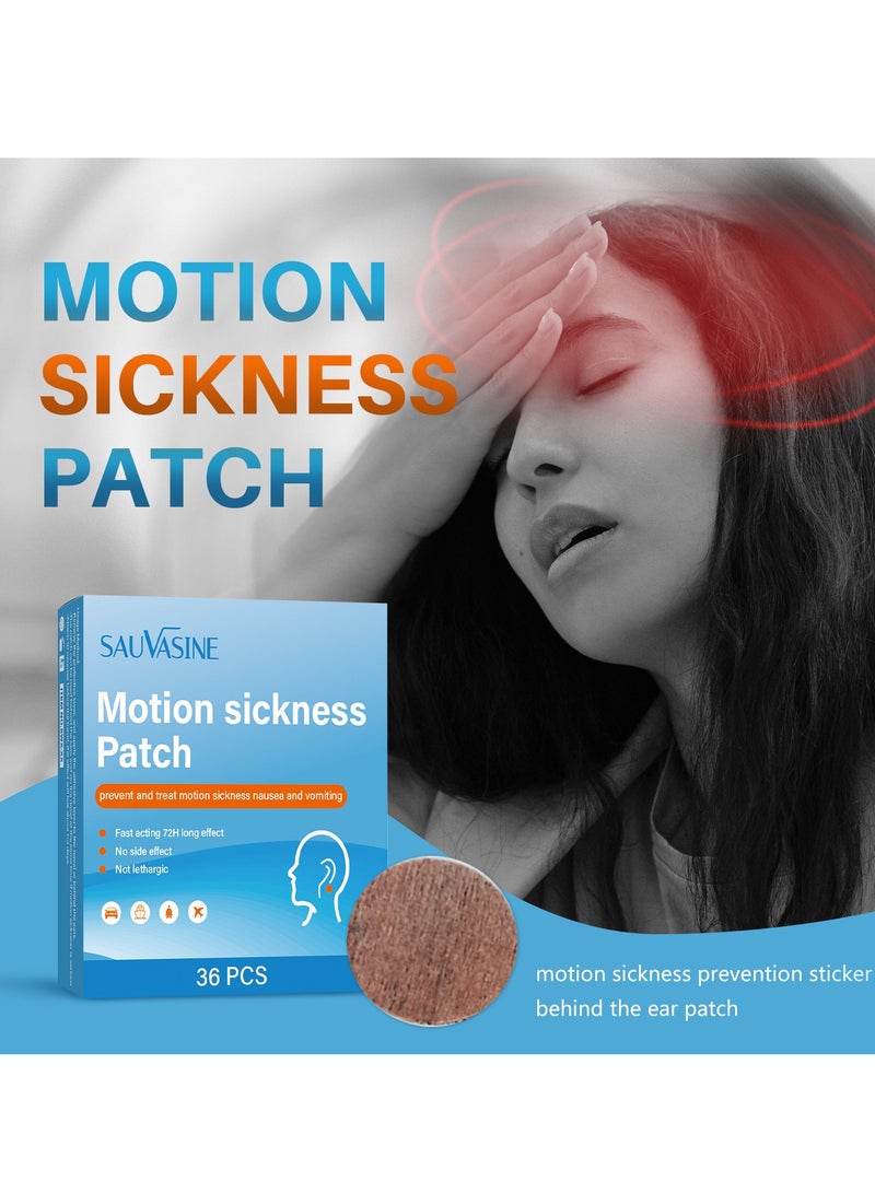 SAUVASINE Motion Sickness Patch for Travel Essentials to Relieve Tinnitus and Motion Sickness 36 Pcs  - Image 2