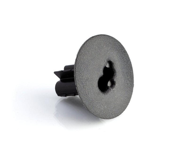 THE CIMPLE CO Dual Feed Thru Bushing - (Black) RG6 Feed Through Bushing (Grommet) Replaces Wallplates (Wall Plates) for Coax Coaxial Cable, Network Cable, CCTV - Indoor/Outdoor Rated - Pack of 10 - Image 1