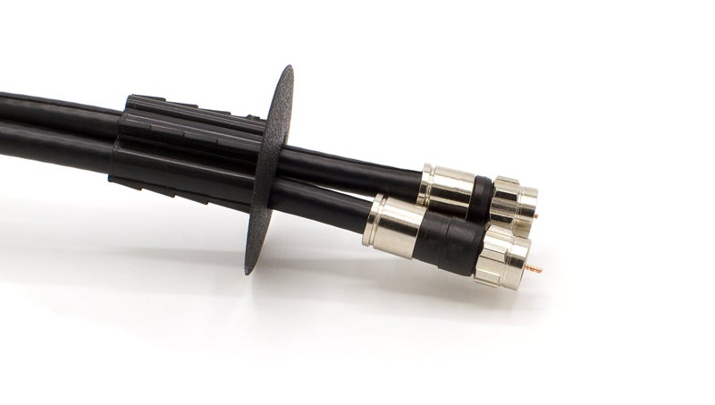 THE CIMPLE CO Dual Feed Thru Bushing - (Black) RG6 Feed Through Bushing (Grommet) Replaces Wallplates (Wall Plates) for Coax Coaxial Cable, Network Cable, CCTV - Indoor/Outdoor Rated - Pack of 10 - Image 4