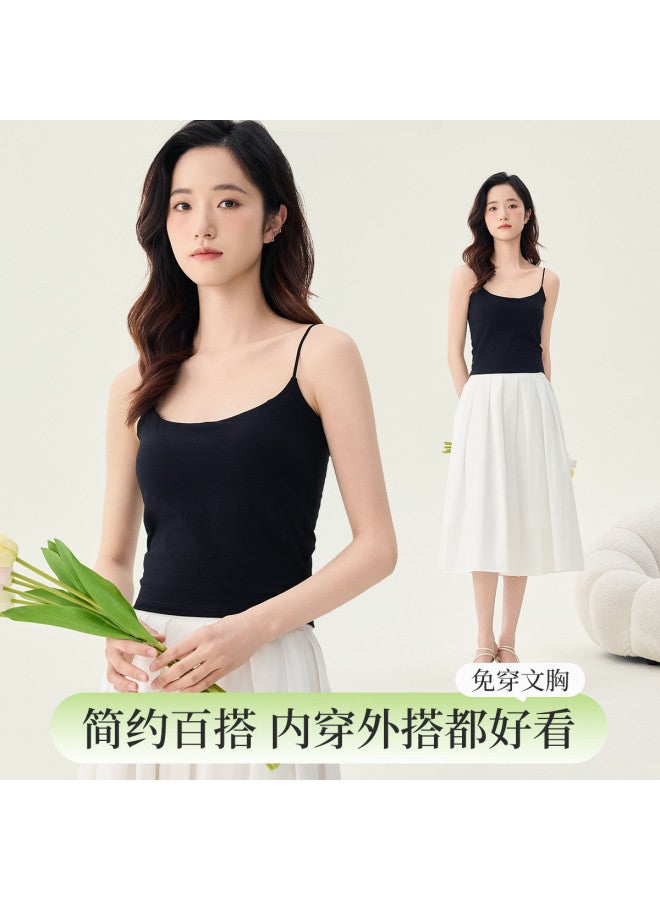 MIIOW U-Neck Thin Straps High Elasticity Padded Back-Smoothing Camisole Undershirt - Image 2