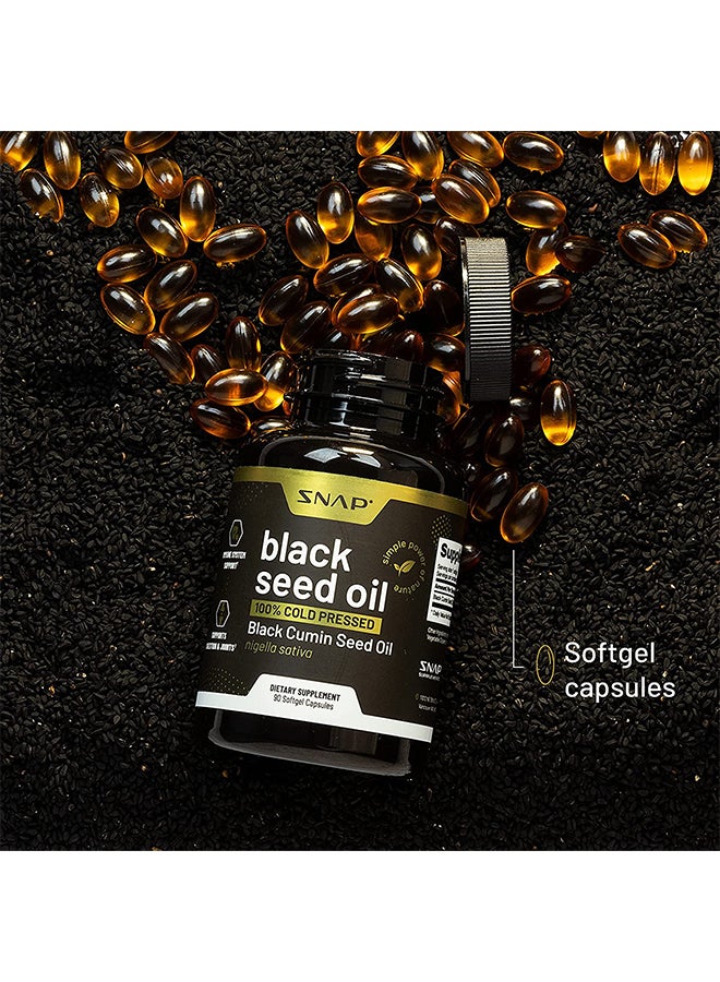 سناب للمكملات الغذائية زيت الحبة السوداء المعصور على البارد بنسبة 100٪ لدعم المناعة ، والتخلص من السموم ، وتخفيف الالتهابات ، وصحة الجلد والشعر والمفاصل | 90 كبسولة هلامية مكمل غذائي - Image 5