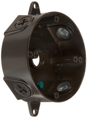 RAB Lighting VXCA Weatherproof Round Box, Aluminum, 1/2" Hole Size, 4" Diameter, Bronze, NO Cover - Image 3